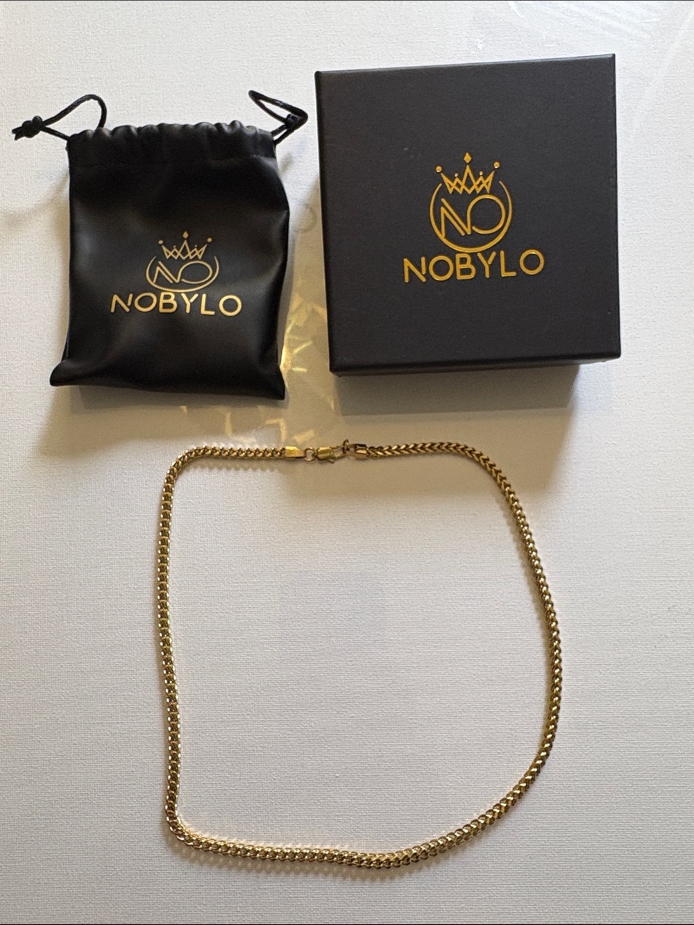 NEW NOBYLO Gold Plated Necklace Classic Miami Cuban Link Chain